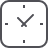 Animated analog clock icon